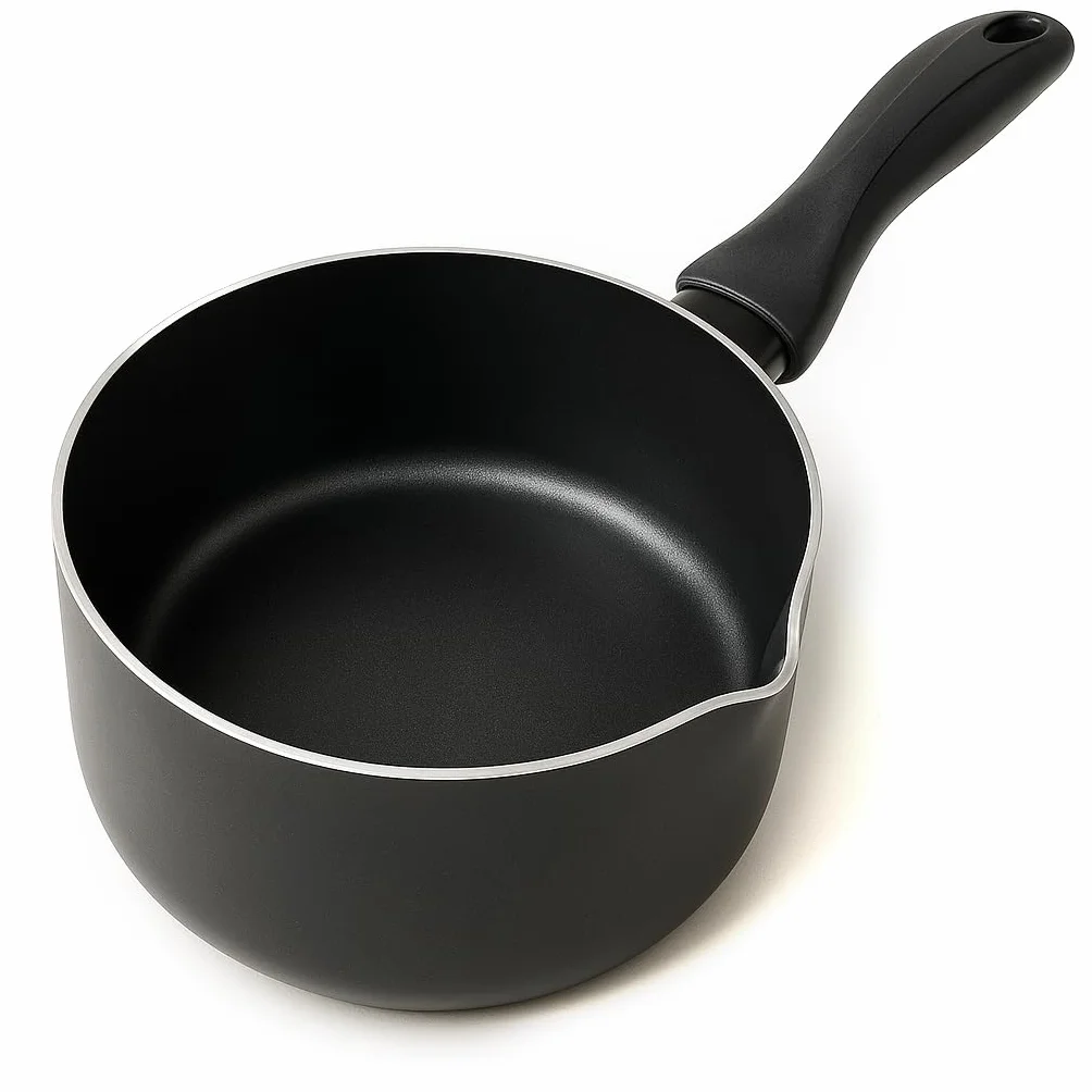 Cazo de Cocina - Pico Vertedor - Alumino - Revestimiento Antiadherente - Capacidad 1 Litro - 16 cm