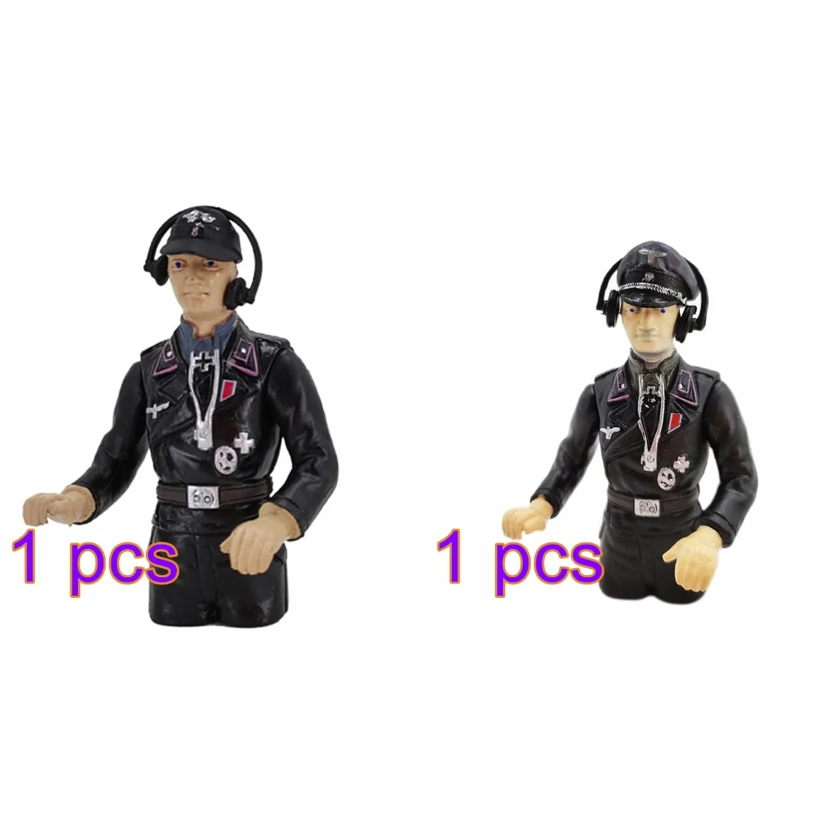 Vehículo tanque de control remoto a escala 1/16, muñecas soldado pintadas a mano, modelos militares de soldado, piezas OP, accesorios de actualización de tanque con ala pequeña y grande