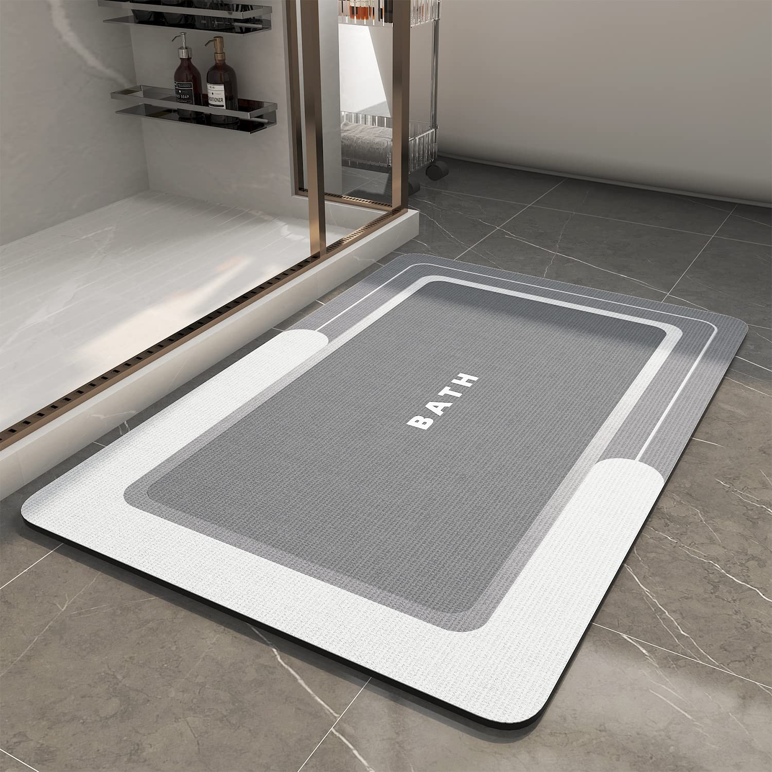 Elegant Quick-Dry Non-Slip Bathroom Mat