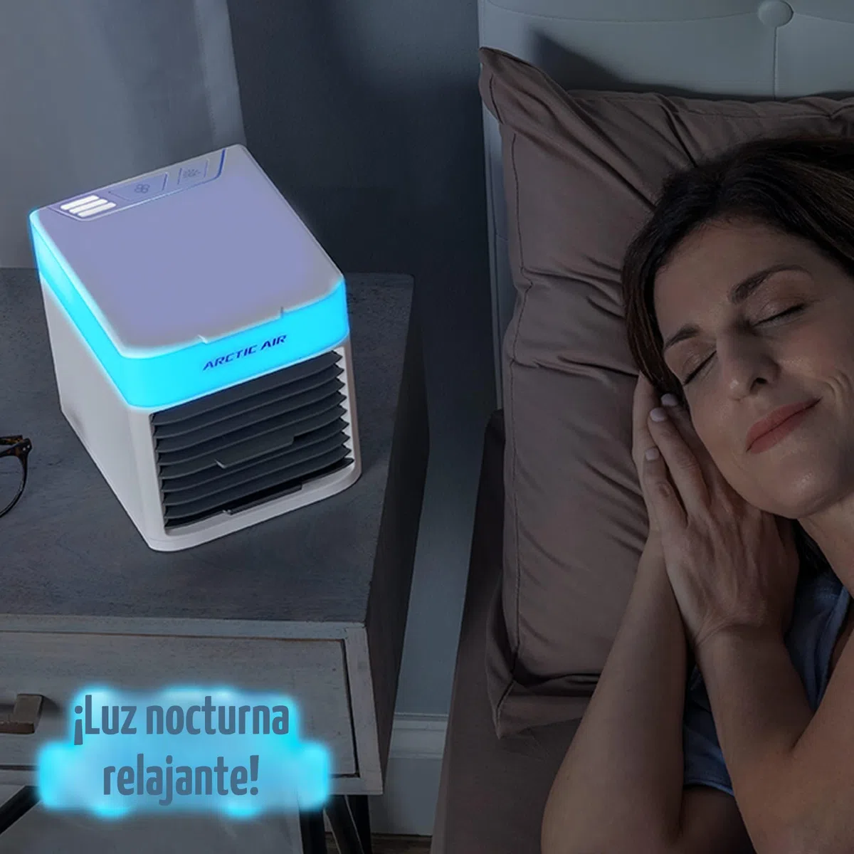 ARCTIC AIR PURE CHILL 2.0 - Aire acondicionado portátil - Refresca y humedece el aire de la habitación - Silencioso y Ligero - Ideal dormitorio, oficina, salón... - Refrigeración hidráulica - 7