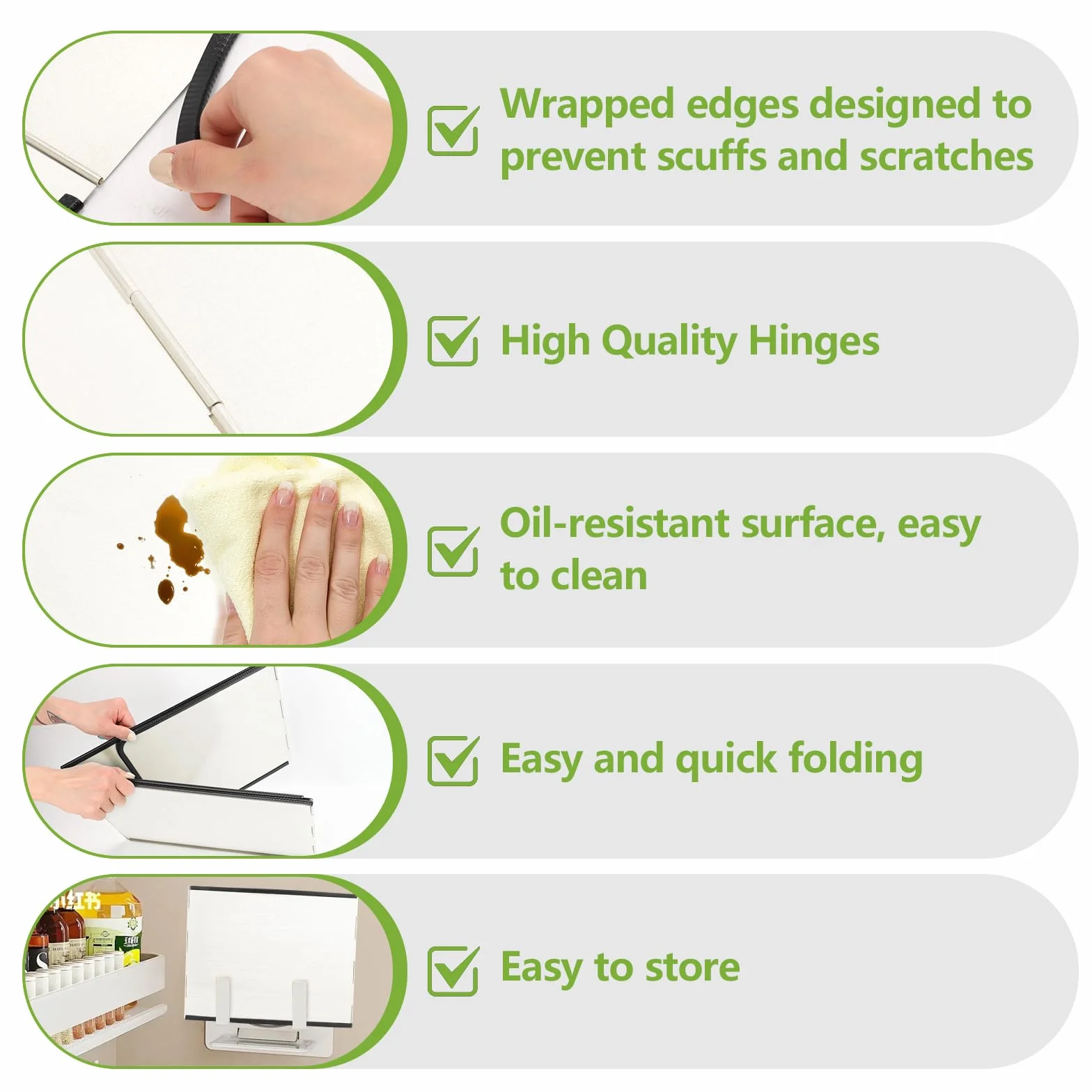 FoiiLiio Protector Salpicaduras Cocina, Protector Salpicaduras Pared con Revestimiento Antiadherente, 4 Lados Antisalpicaduras Cocina, Plata, Plegable, para Cocina, Asado, Fregadero (Beige)