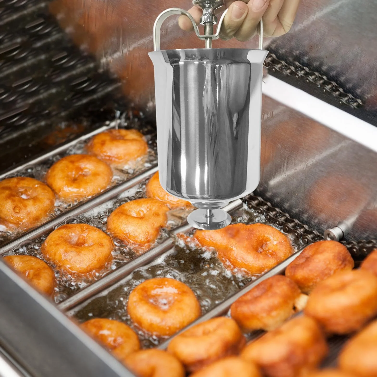 Sharplace Donut Maker Herramienta Manual para Donuts Máquina de Repostería Dispensador de de Acero Inoxidable Utensilio para Hornear Adecuado para