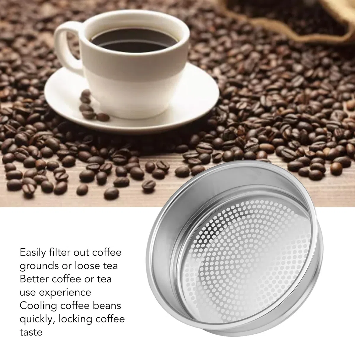 Enfriador De Granos De Café, Enfriador De Pantalla De Granos De Café Placa De Enfriamiento Ducha Malla Gruesa Componentes De La Máquina Para Hornear Doméstica De 5 Mm, Máquina De Enfriamiento Para Tos