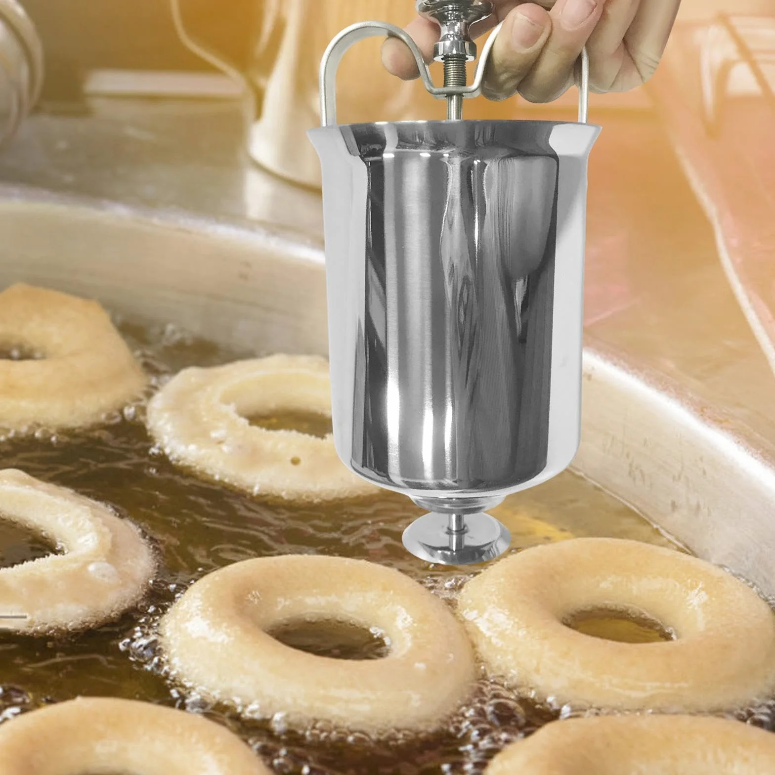 Sharplace Donut Maker Herramienta Manual para Donuts Máquina de Repostería Dispensador de de Acero Inoxidable Utensilio para Hornear Adecuado para