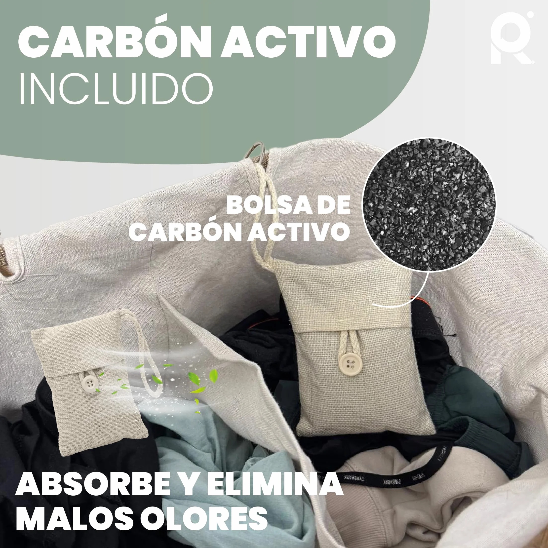 Cesto de Lavanderia 2 Compartimentos 72 L Bambu Natural con Tapa