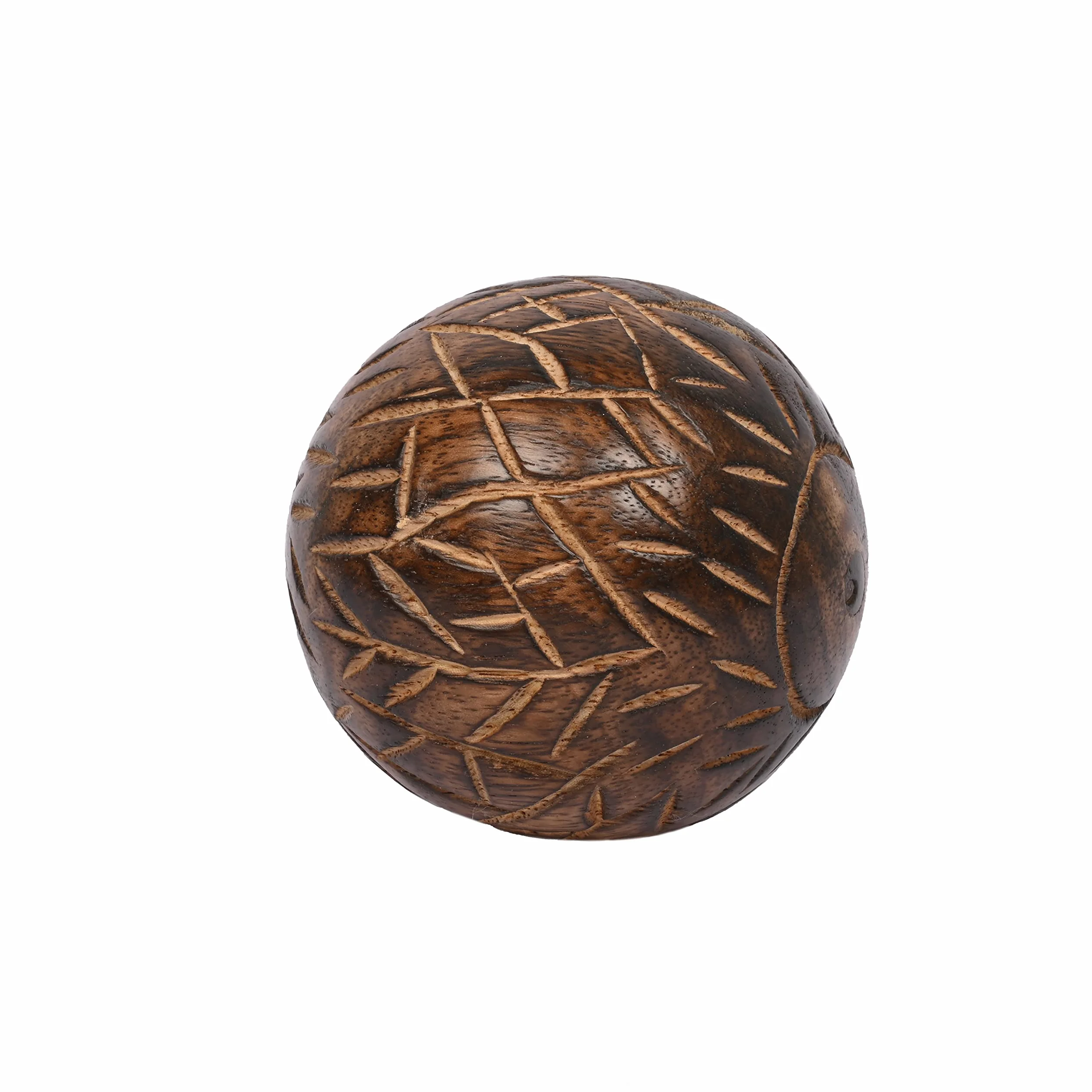 Juego de 3 Bolas Redondas Decorativas de Madera de Mango para Decoración del Hogar