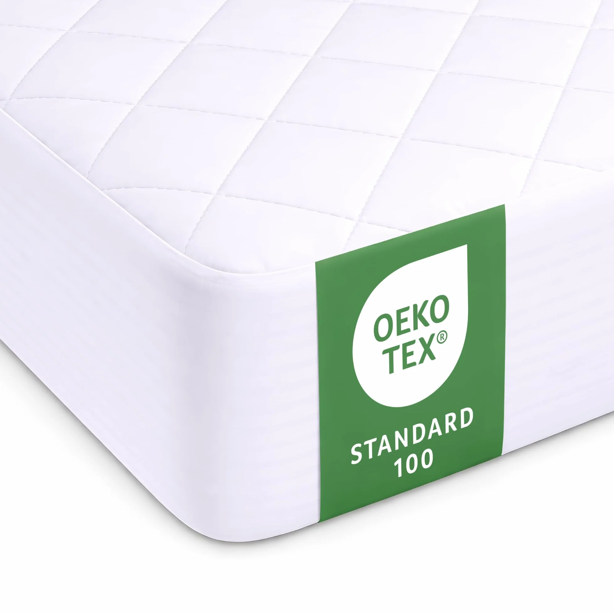 Twinzen Protector Colchon 180x200 cm Acolchado - Cubre Colchon con Goma Elástica en el Contorno, Solapa de hasta 40 cm - Oeko-Tex, No Impermeable