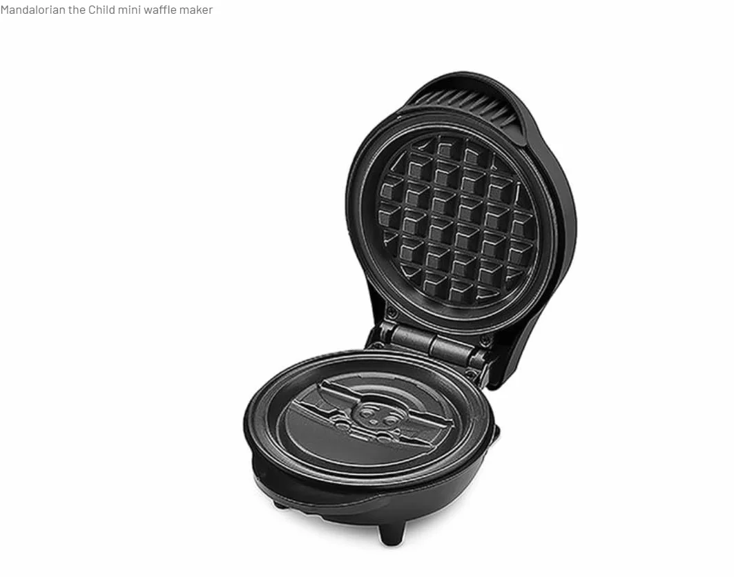 Mini Gofrera Grogu The Mandalorian 17 cm, Plancha Eléctrica Star Wars con Placas Antiadherentes, Termostato Automático, Indicador LED, Producto Oficial – Select Brands