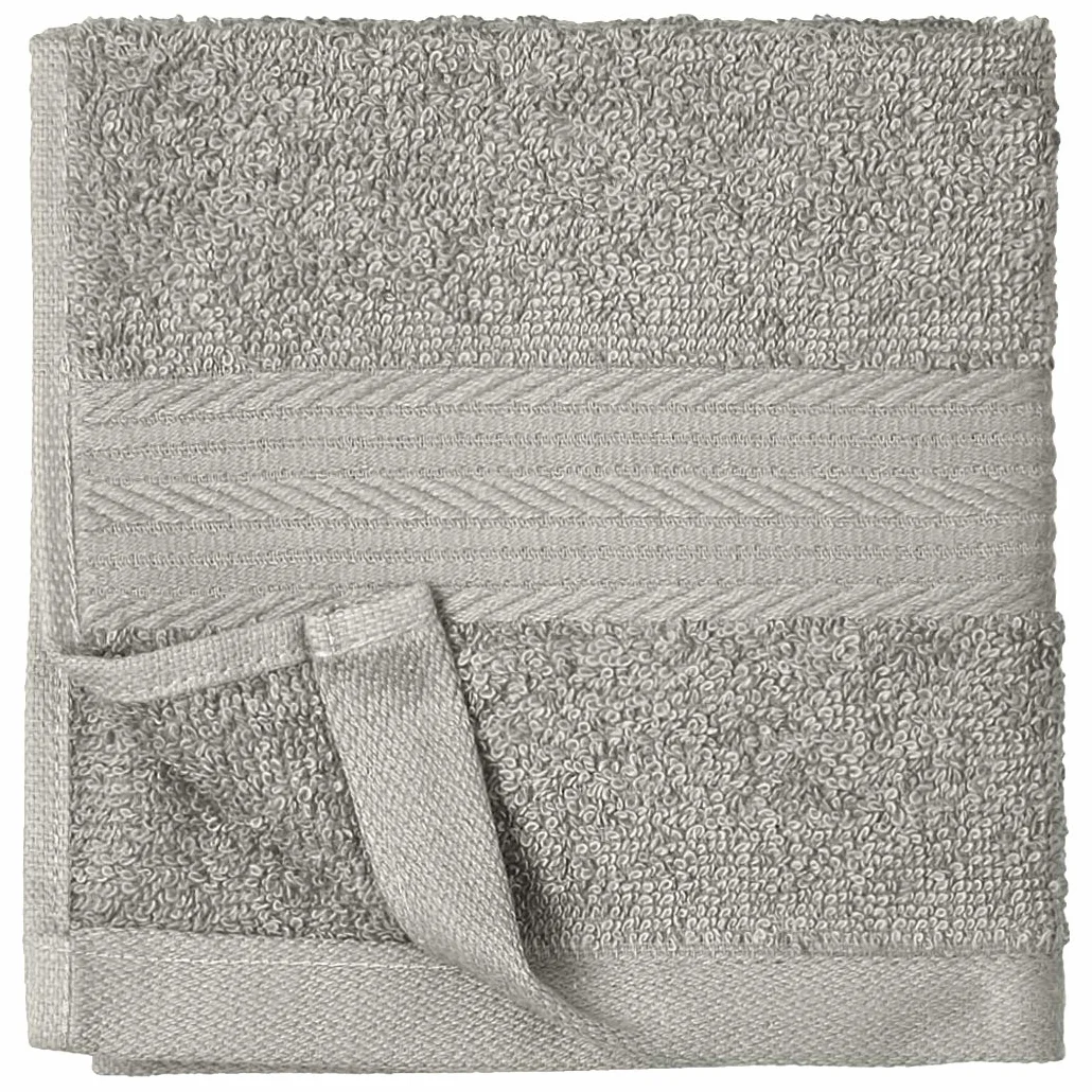Amazon Basics - algodón Toallita, 12 unidades, color gris, 30.48 x 30.48 cm