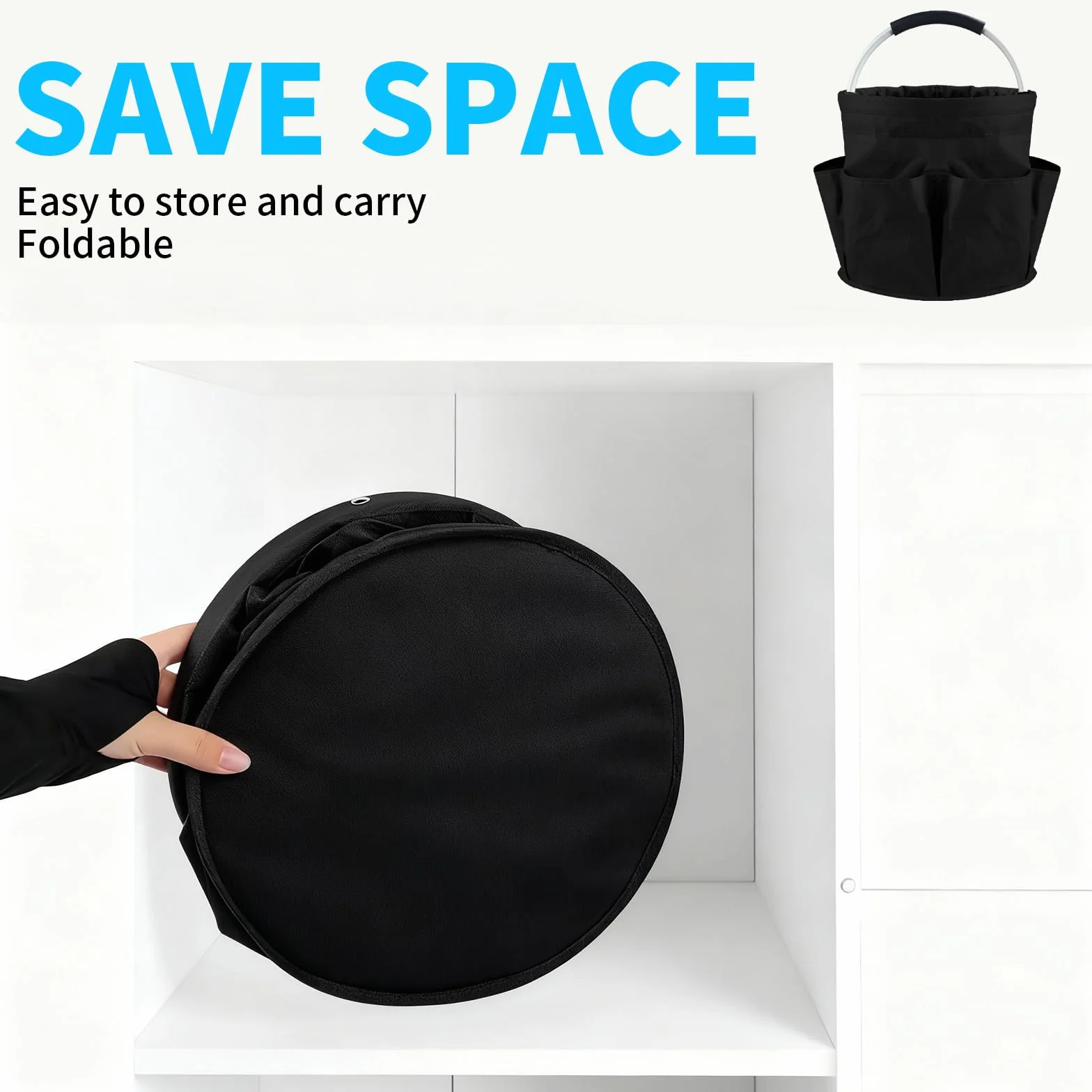 2 organizadores de productos de limpieza, bolsa de limpieza plegable portátil, cesta de limpieza con asa y 6 bolsillos, bolsa de limpieza para dispositivos, herramientas, utensilios de limpieza