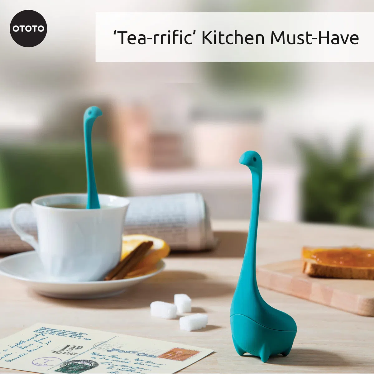 Ototo Design OT839 - Infusor de té, diseño Baby Nessie, Color Azul