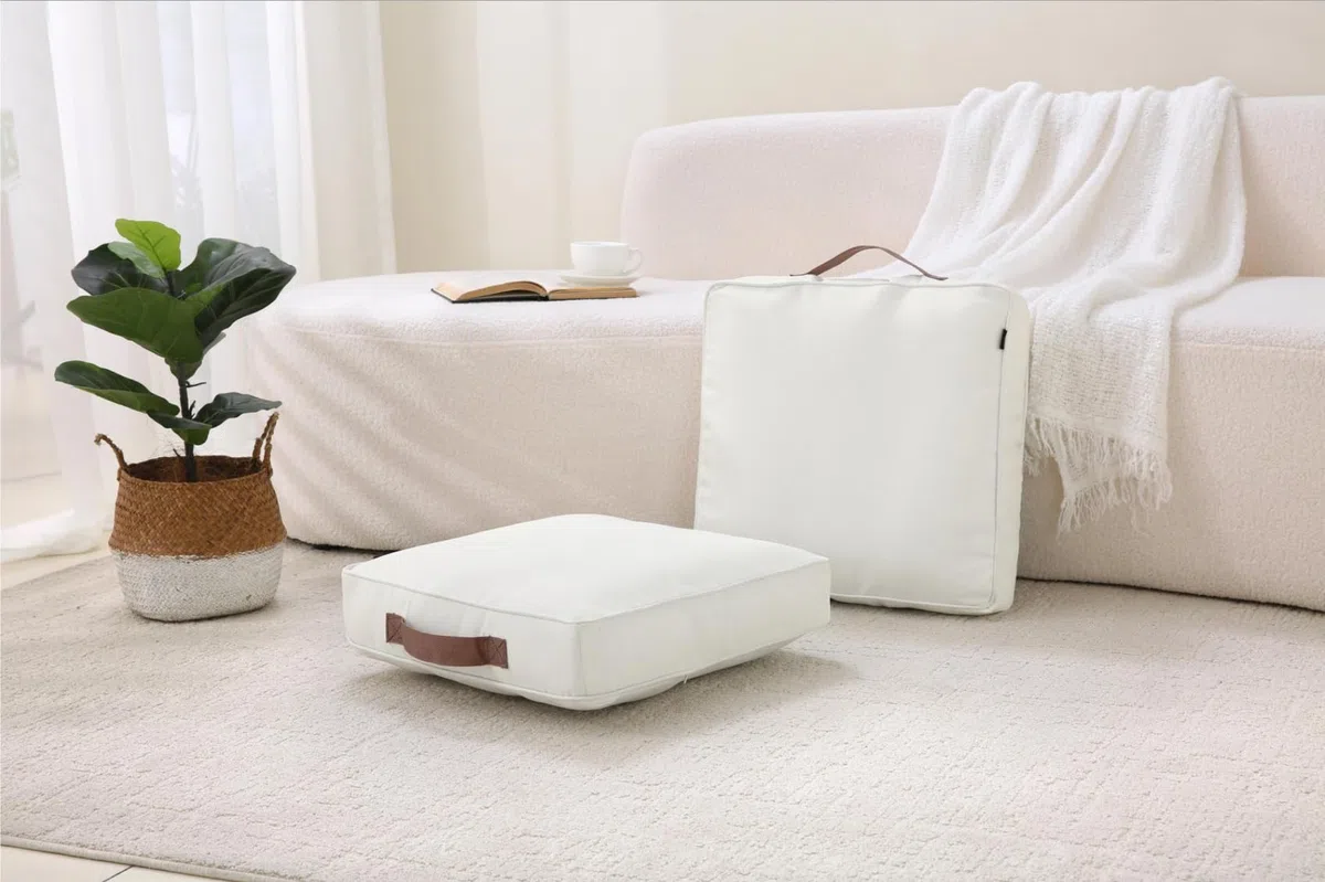 Almohadillas de suelo grandes, cojines cuadrados de suelo para adultos, cojines gruesos de alta calidad, cojines de yoga 45cm