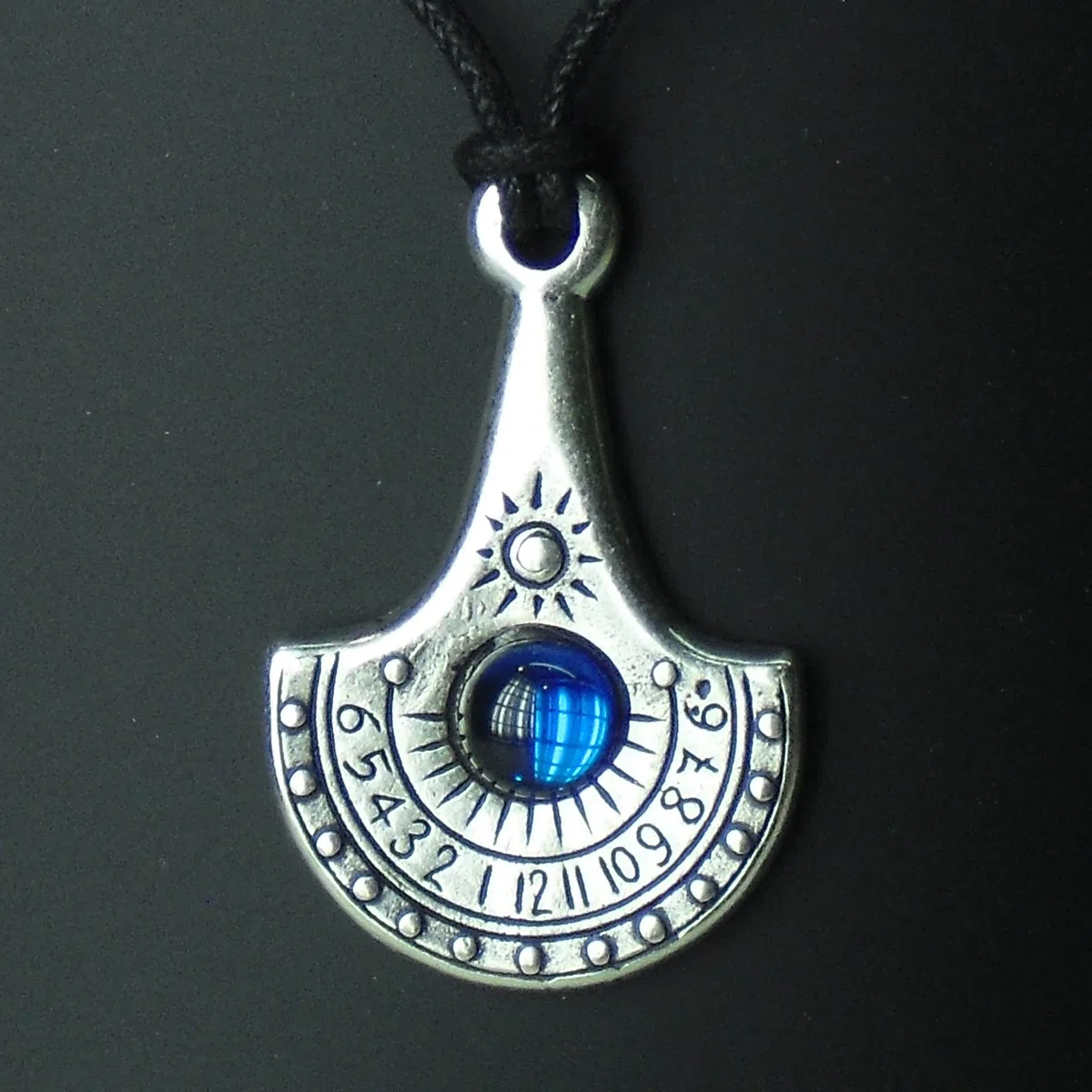 Reloj de Sol colgante Nilo Baño de plata (Azul)