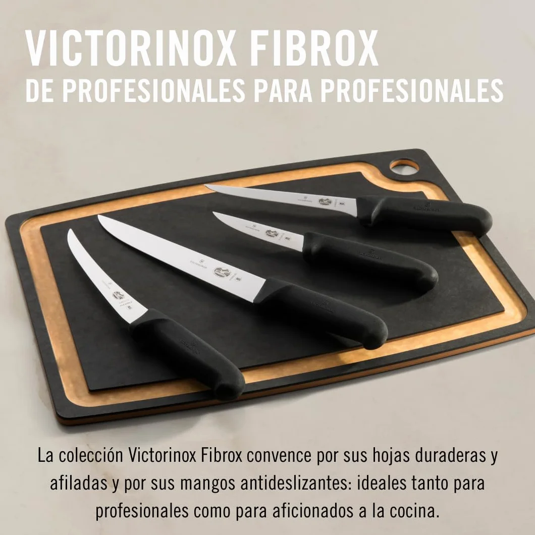 Victorinox Fibrox Cuchillo deshuesador 15 cm acero inoxidable hoja recta rígido negro