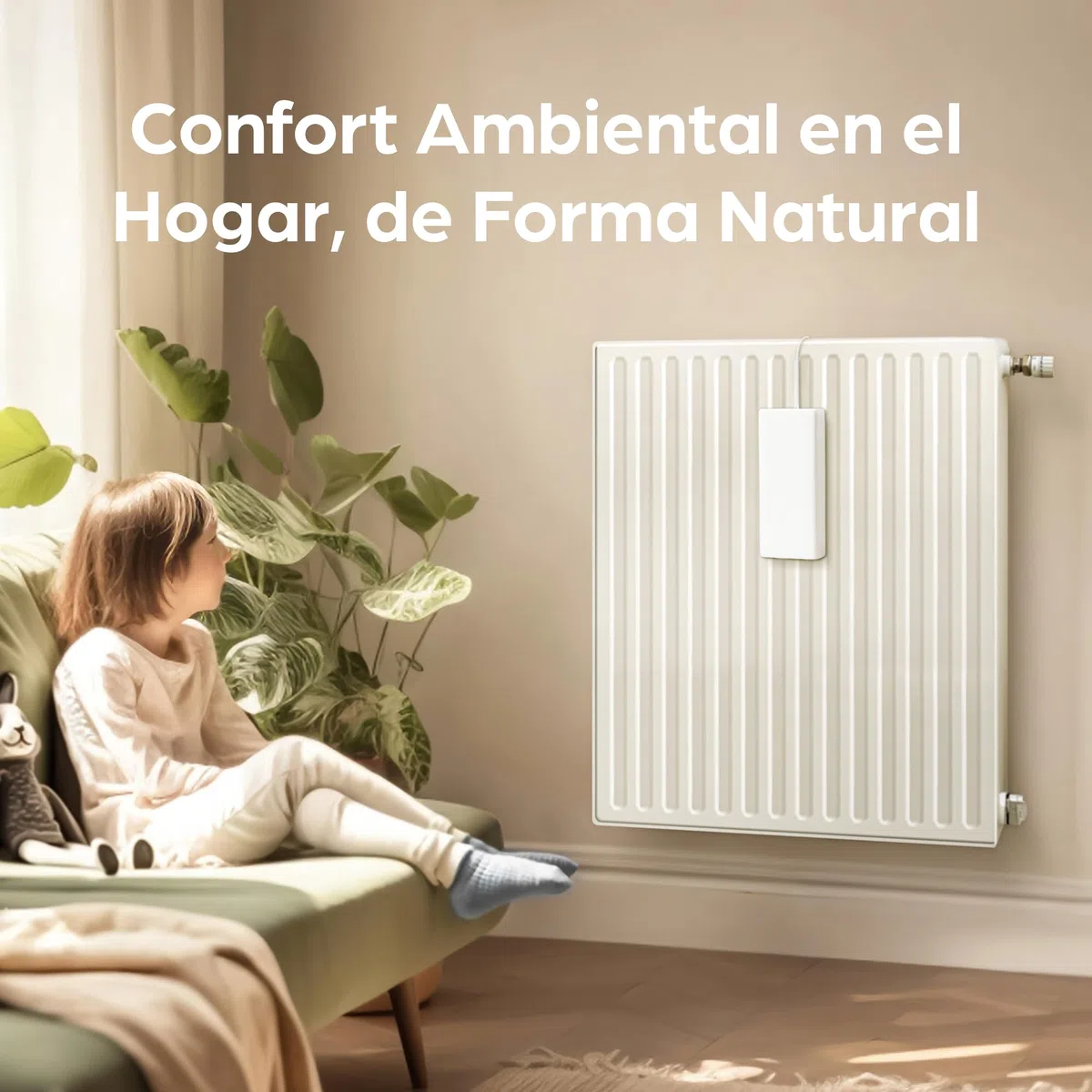 Praknu Humidificador para Radiador de Cerámica - 4 Piezas con Gancho Flexible para Colgar - Control de la Humedad - Ahorro de Energía - Liberación Eficaz de la Humedad