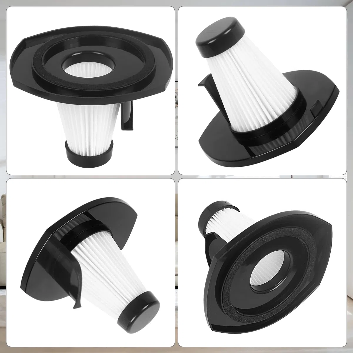 2 Filtros Compatibles para Cecotec Aspiradora Escoba Conga Popstar 1500 Animal Duo Filtros para Cecotec Conga Popstar 1000 Duo y 1 Cepillo de Llimpieza