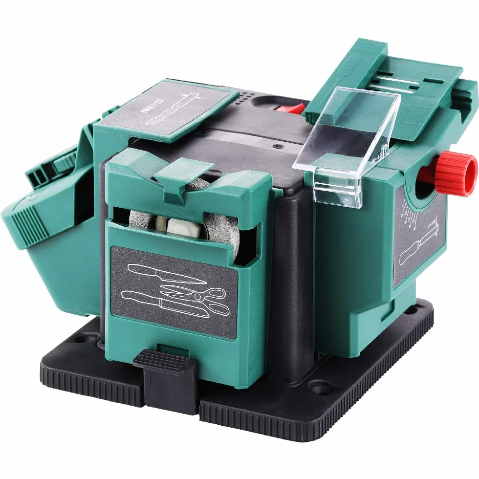 POSENPRO Afilador de Cuchillos Eléctrico, Estación de Afilado Universal, Afilador Multifunción Cuchillo Eléctrico Profesional y Cincel y Afilador de Brocas HSS