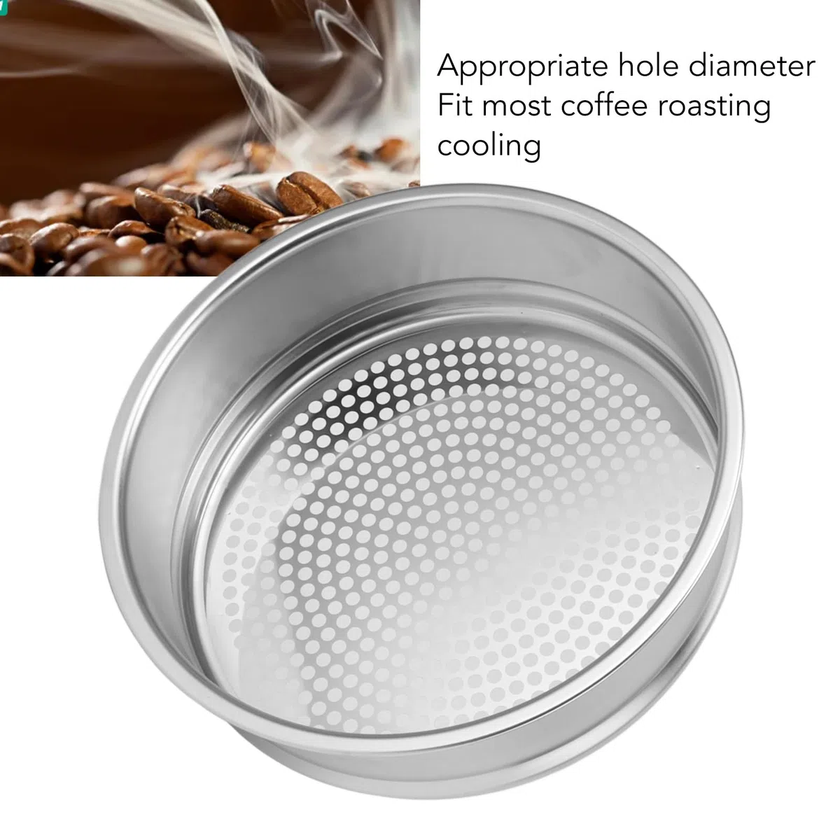 Enfriador De Granos De Café, Enfriador De Pantalla De Granos De Café Placa De Enfriamiento Ducha Malla Gruesa Componentes De La Máquina Para Hornear Doméstica De 5 Mm, Máquina De Enfriamiento Para Tos