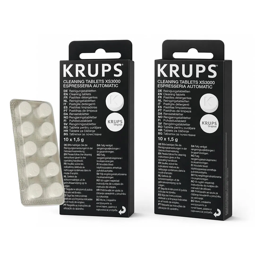 Limpiador Original | de 2x10 unidades | Compatible coon Cafeteras Automáticas y de Capsulas Krupscon, Krups XS3000, Espresso y Espresseria Automatic | Limpieza profunda y Eficaz sin Dañar