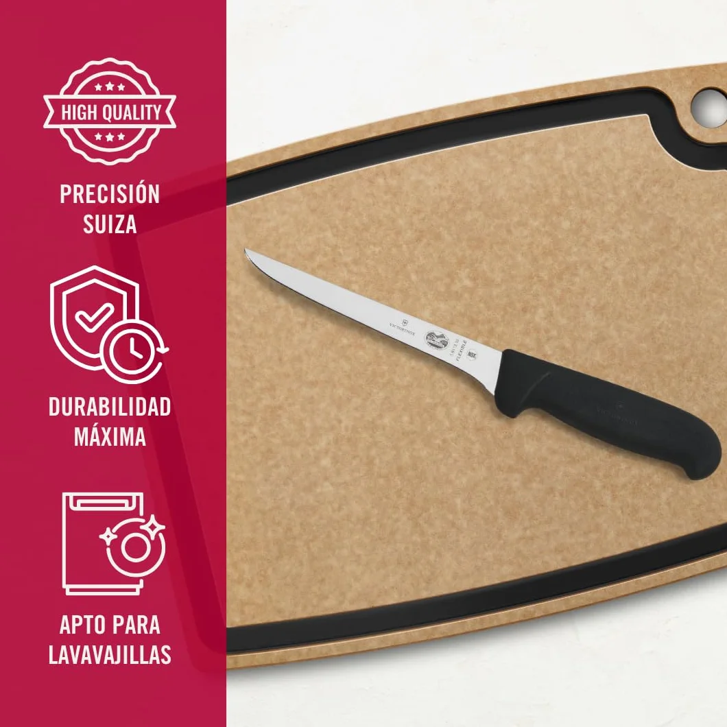 Victorinox Fibrox Cuchillo deshuesador 15 cm acero inoxidable hoja flexible recta negro