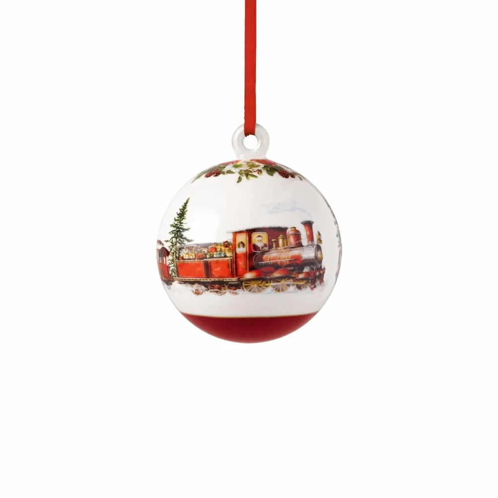 Villeroy & Boch - Annual Christmas Edition Bola de Navidad 2025 Colorida, decoración para el árbol de Navidad, Adornos navideños, Pieza de coleccionista, Porcelana Premium