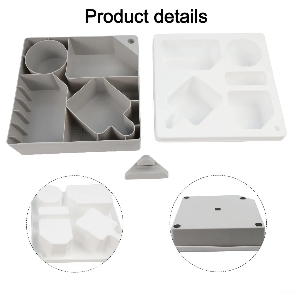 Bandeja de silicona con soporte para bebidas dobles y almacenamiento de aperitivos para sofá, cama, asiento de coche, organizador de control remoto para el hogar (blanco)