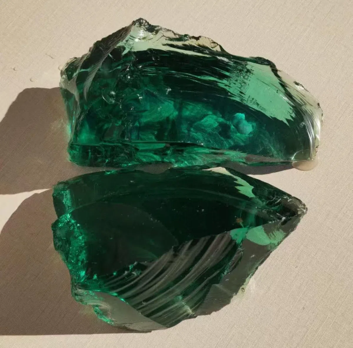 190-200 g 1 Bolsa Piedra Esmeralda Vidrio Cristal Crudo Artesanía Decorativa Grano Grande
