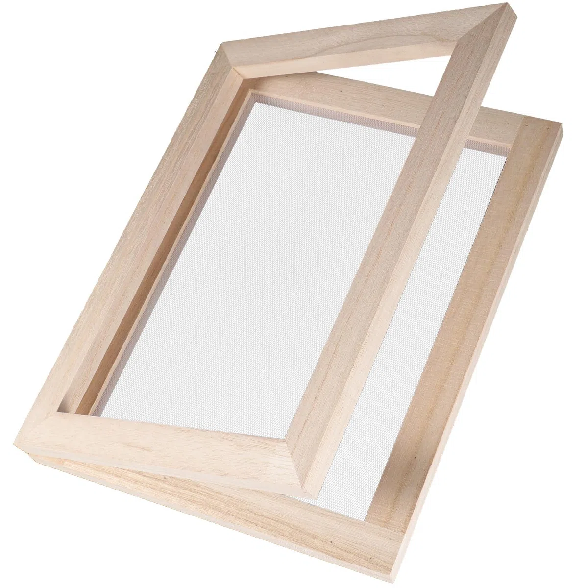 PRETYZOOM Marco De Madera Para Manualidades De Papel 9.84X7.48In Con Malla Resistente Herramienta Educativa Para Niños Fabricación De Papel Artesanal Diy En Casa
