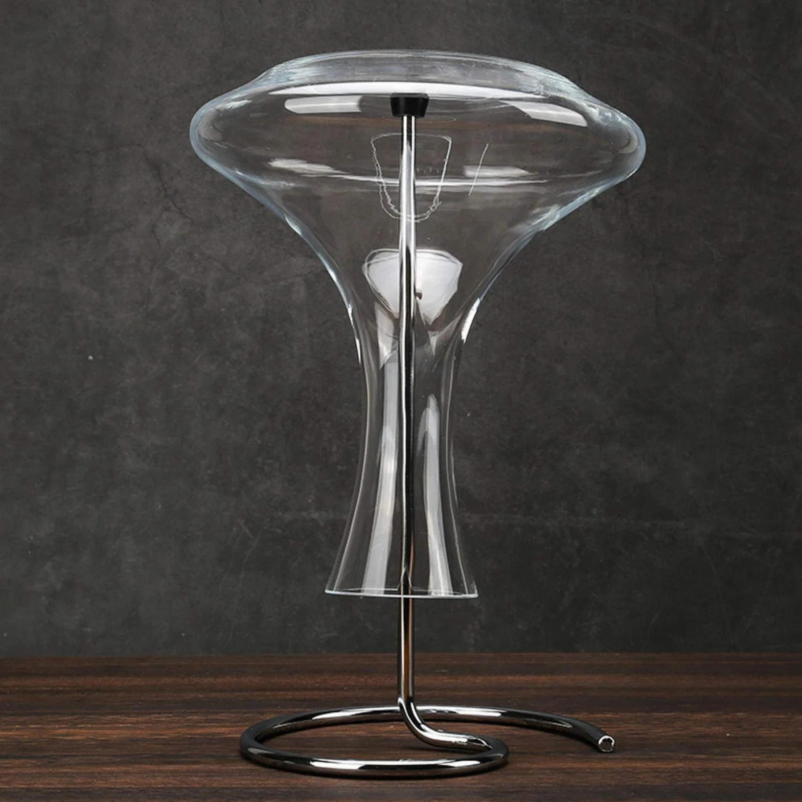 HERCHR Decanter Rack Soporte de acero inoxidable 16,5 x 16,5 x 31 cm