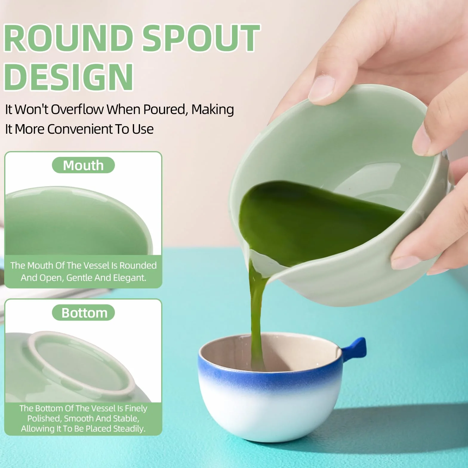 Matcha Set de 6 Piezas – Kit de Ceremonia Japonesa de Matcha con Cuenco de Matcha,Batidor de Matcha de Bambú,Soporte para Batidor,Colador, Cuchara y Pala – Set de Regalo para Amantes del Matcha