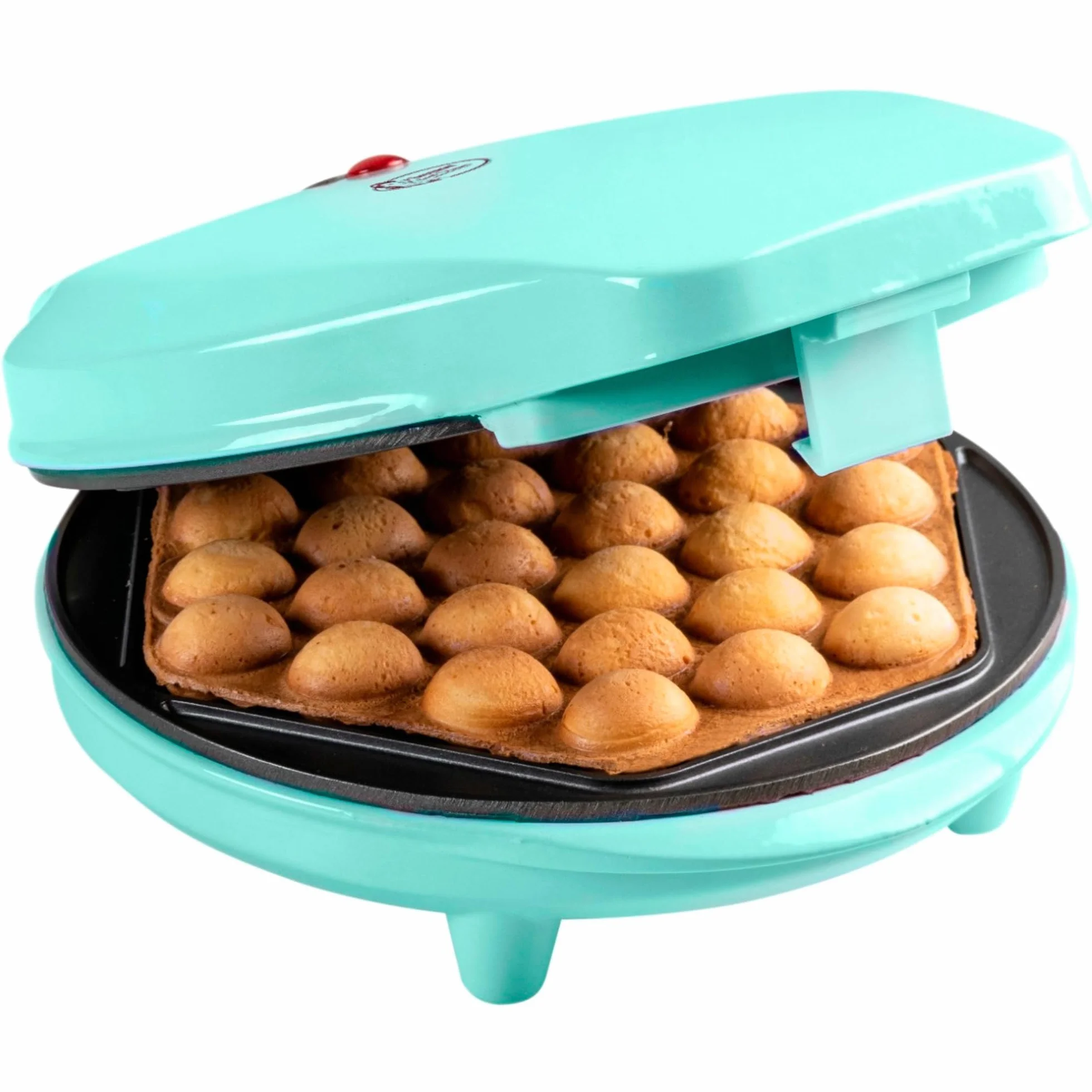 Bestron Gofrera, gofrera para gofres de Bubble, para rellenar con helado, chocolate o fruta, con luz de cocción y revestimiento antiadherente, 700 vatios, color: Verde