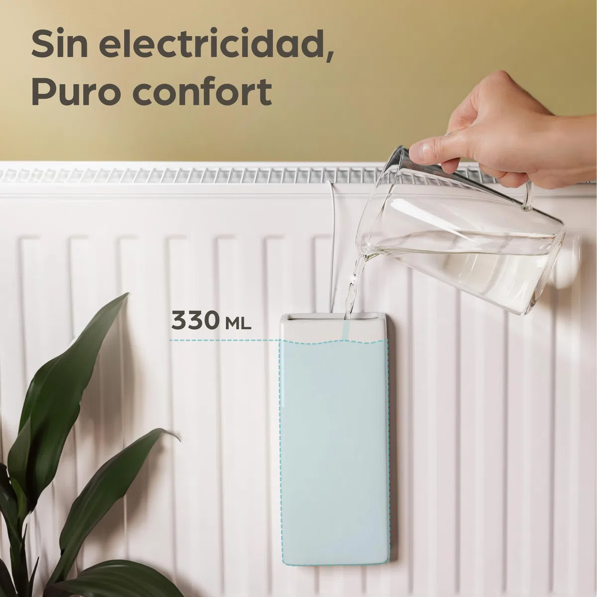 Praknu Humidificador para Radiador de Cerámica - 4 Piezas con Gancho Flexible para Colgar - Control de la Humedad - Ahorro de Energía - Liberación Eficaz de la Humedad