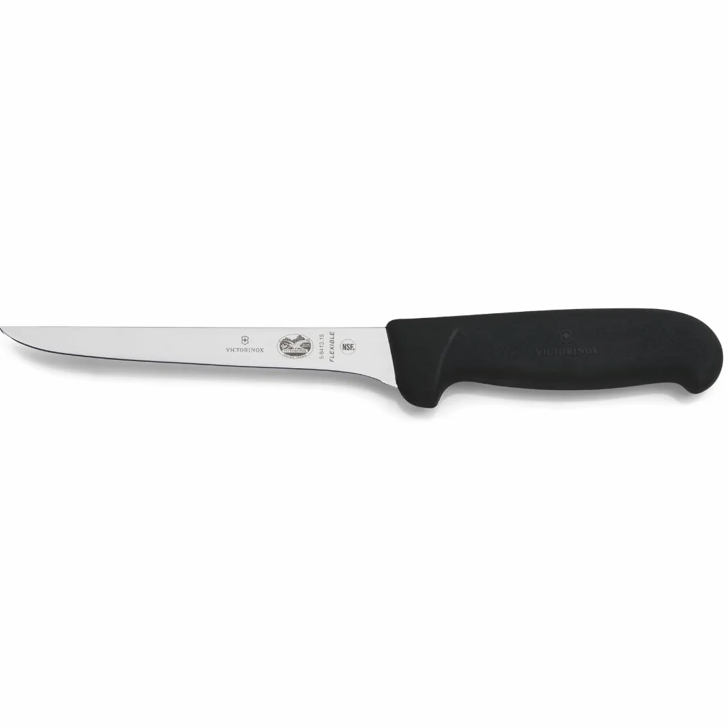 Victorinox Fibrox Cuchillo deshuesador 15 cm acero inoxidable hoja flexible recta negro