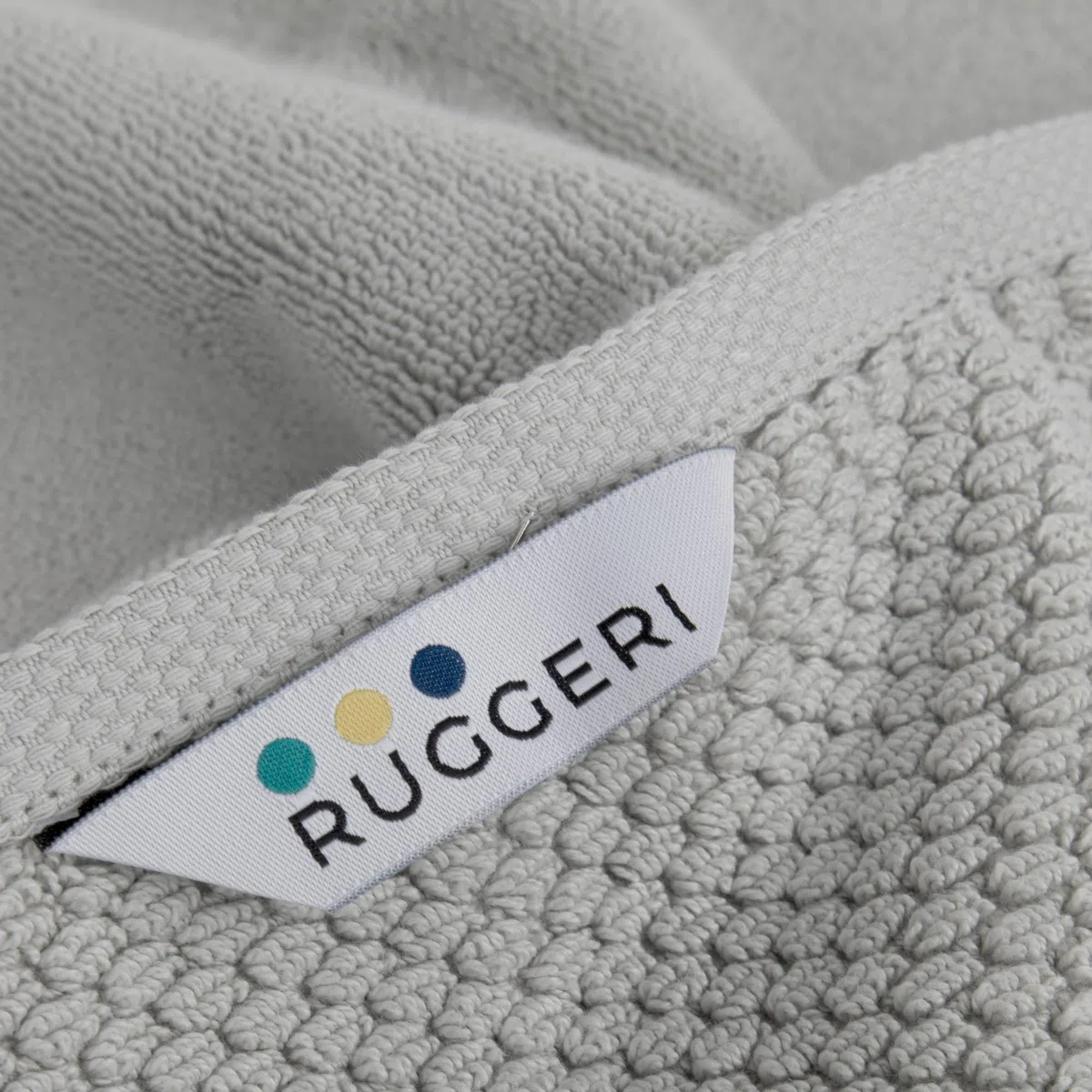 Ruggeri - Juego de 2 Alfombras de Baño 50x80 cm - 100% Algodón Extra Suave - Colección Let's Color! (Gris)