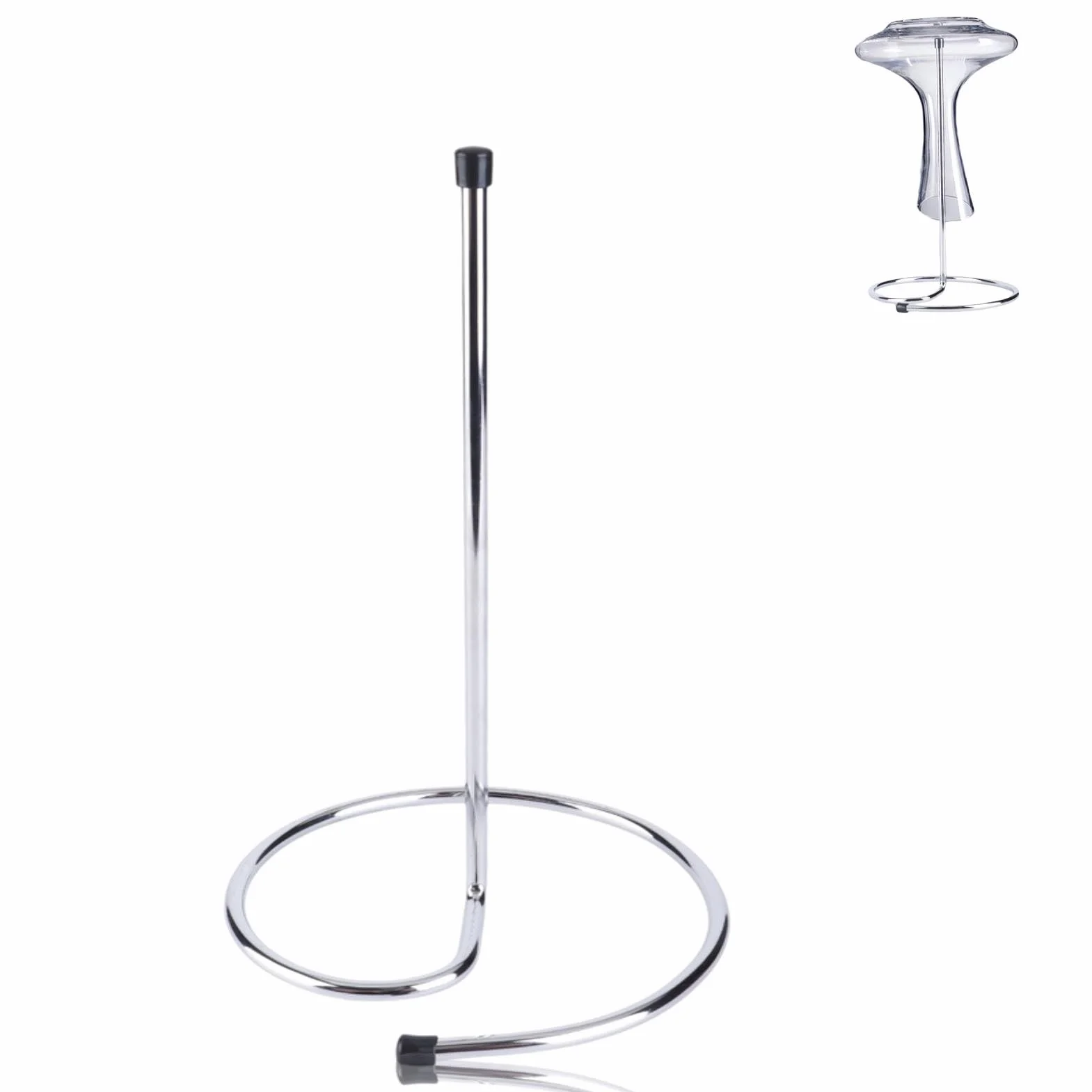 HERCHR Decanter Rack Soporte de acero inoxidable 16,5 x 16,5 x 31 cm