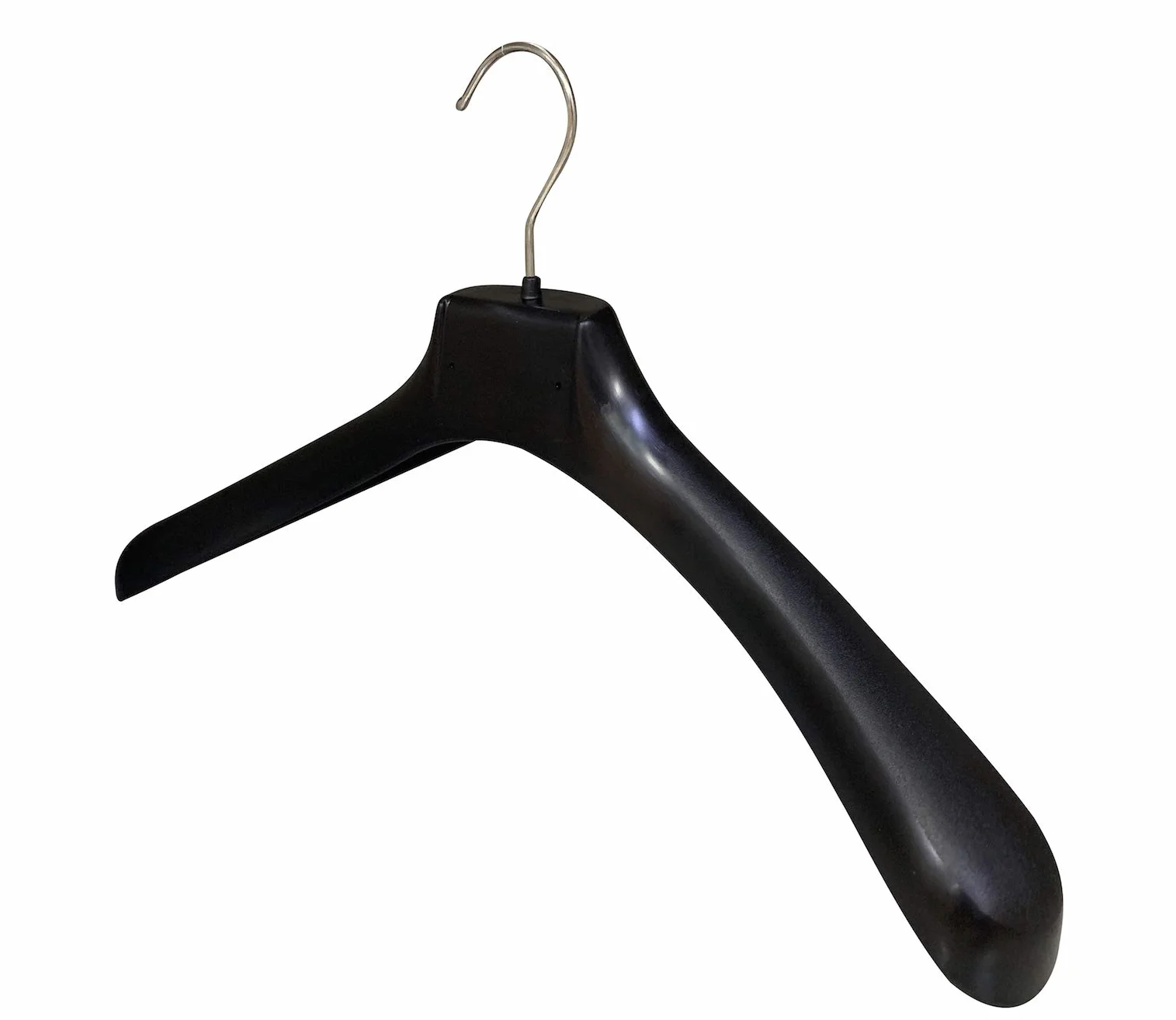 Kiroplast 12 Perchas de Plástico Antideslizante para Abrigos, Perchas Ropa Chaquetas Abrigos Extra Grandes para Hombre y Mujer (45cm)