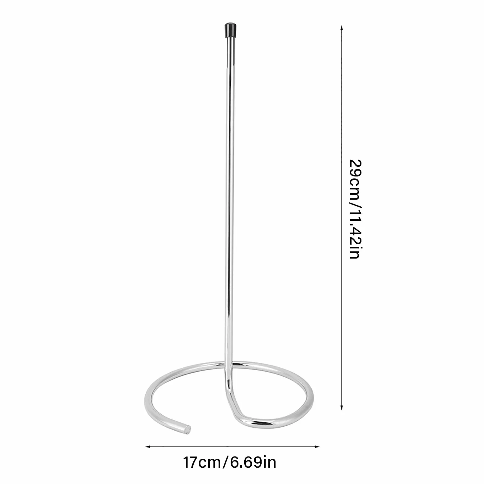Soporte para Estante de Decantador de Acero Inoxidable, Accesorio de Secado para Vino Tinto, con Cabezal de Silicona (29x17cm)