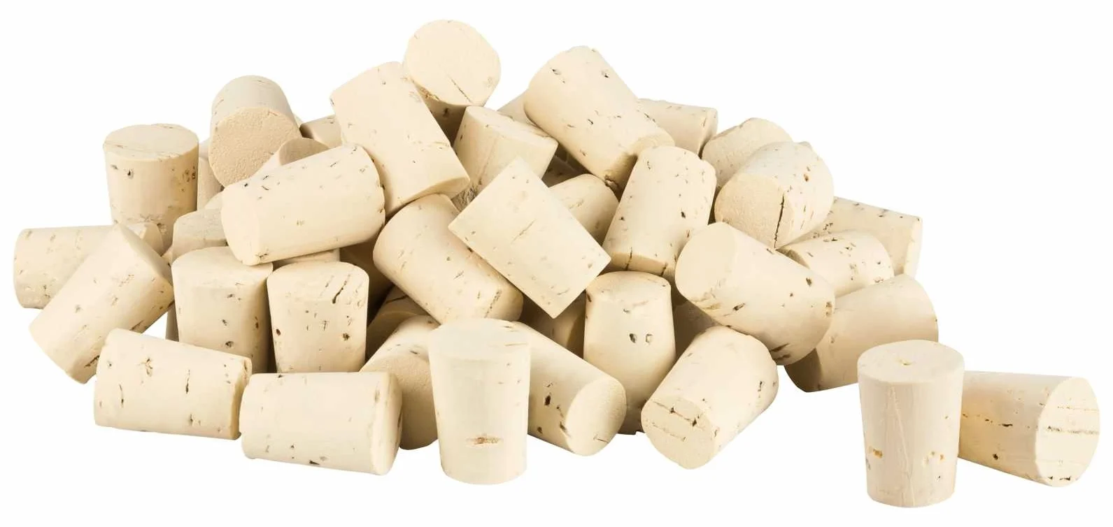100 Tapones de Corcho (Corcho para Tubos de ensayo, cónico) Longitud = 24 mm, ⌀ = 15-19 mm (24x19/15)