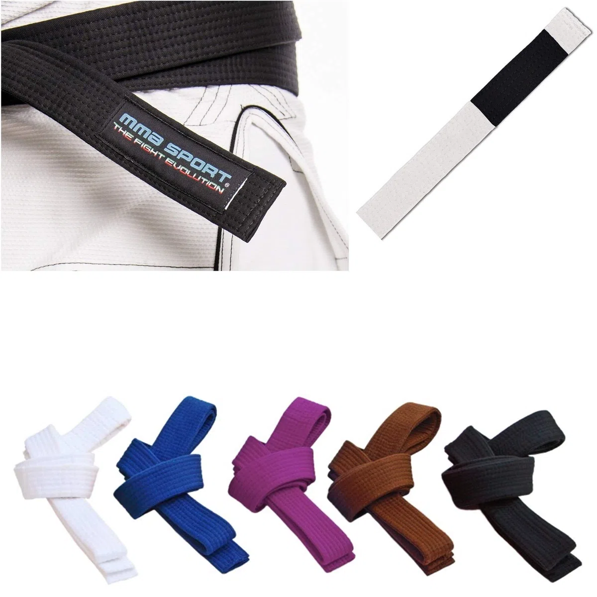 mmasport BJJ Belt Jiu Jitsu Kimono - gi 100% algodón 6 mm