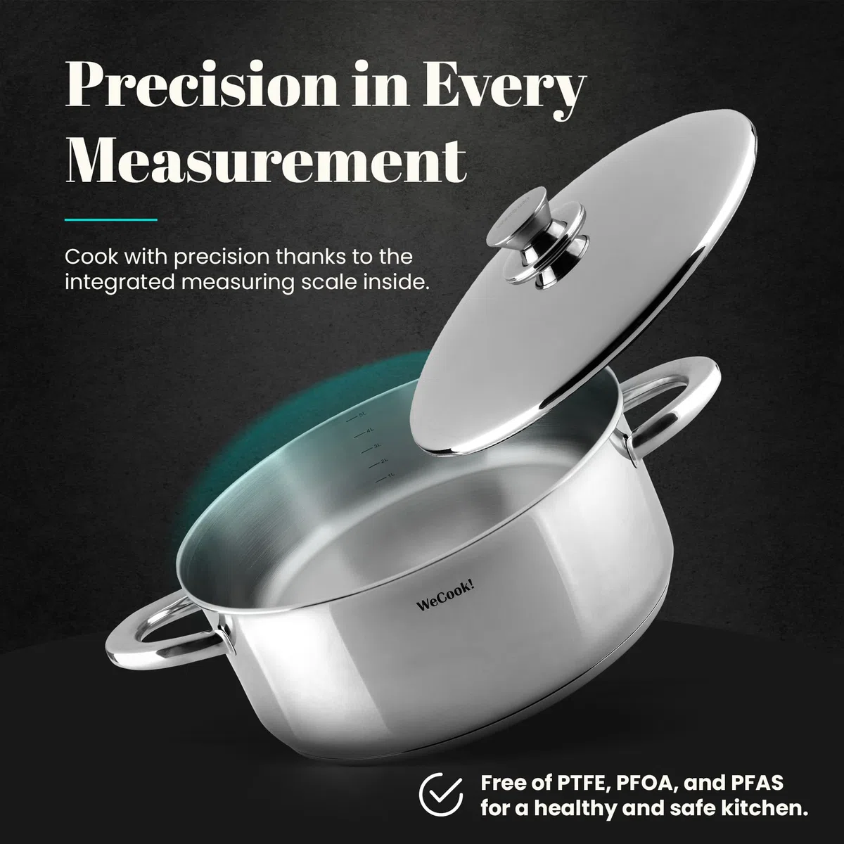 CAZUELA con tapa de acero INOX 16cm, WECOOK! PRO