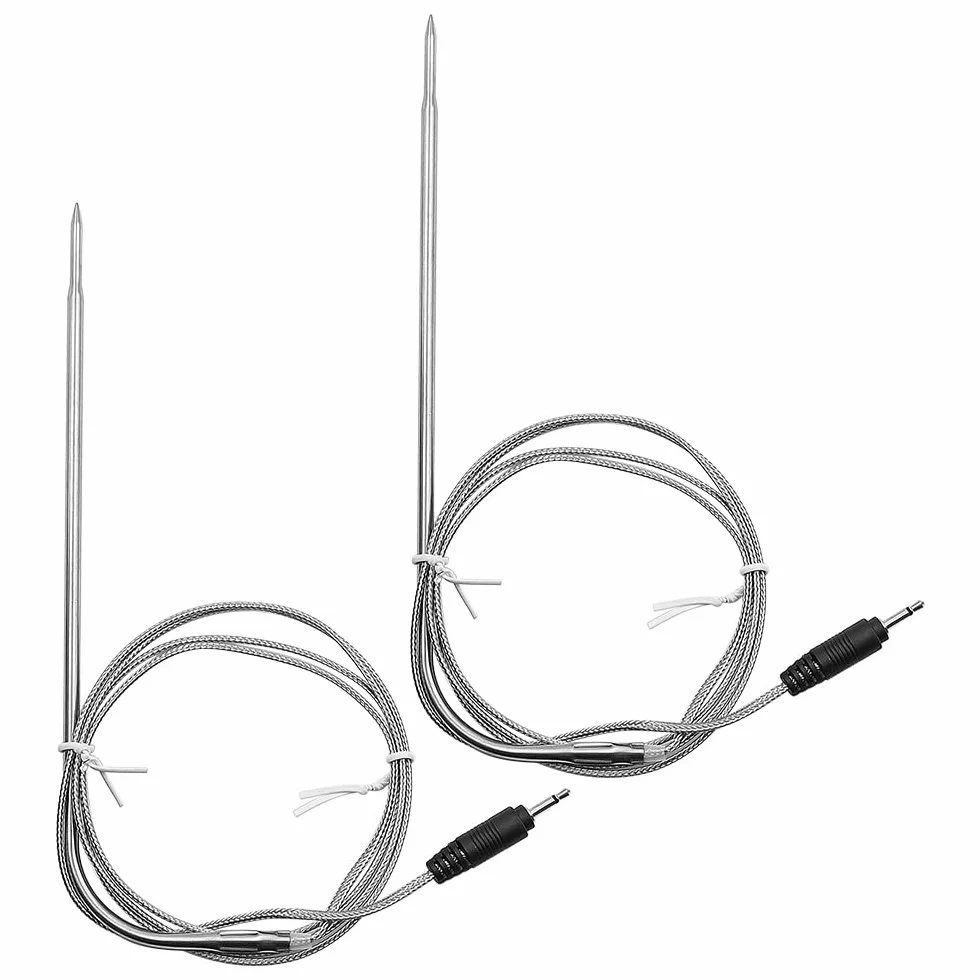 Termómetro Digital de Doble sonda, medidor de Temperatura programable inalámbrico, termómetro de Parrilla de Barbacoa para cocinar a Prueba de Agua, Termometro Barbacoa para Horno Carne Comida