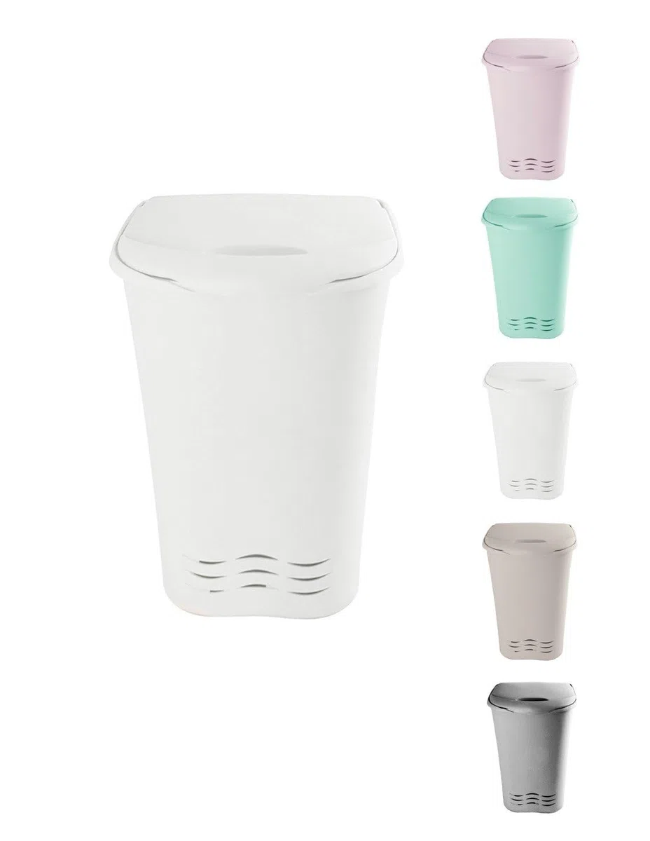 JARDIN202 - Cesto Ropa Sucia con Asas – Pongotodo para Colada 70 Litros | 70 litros (Blanco)
