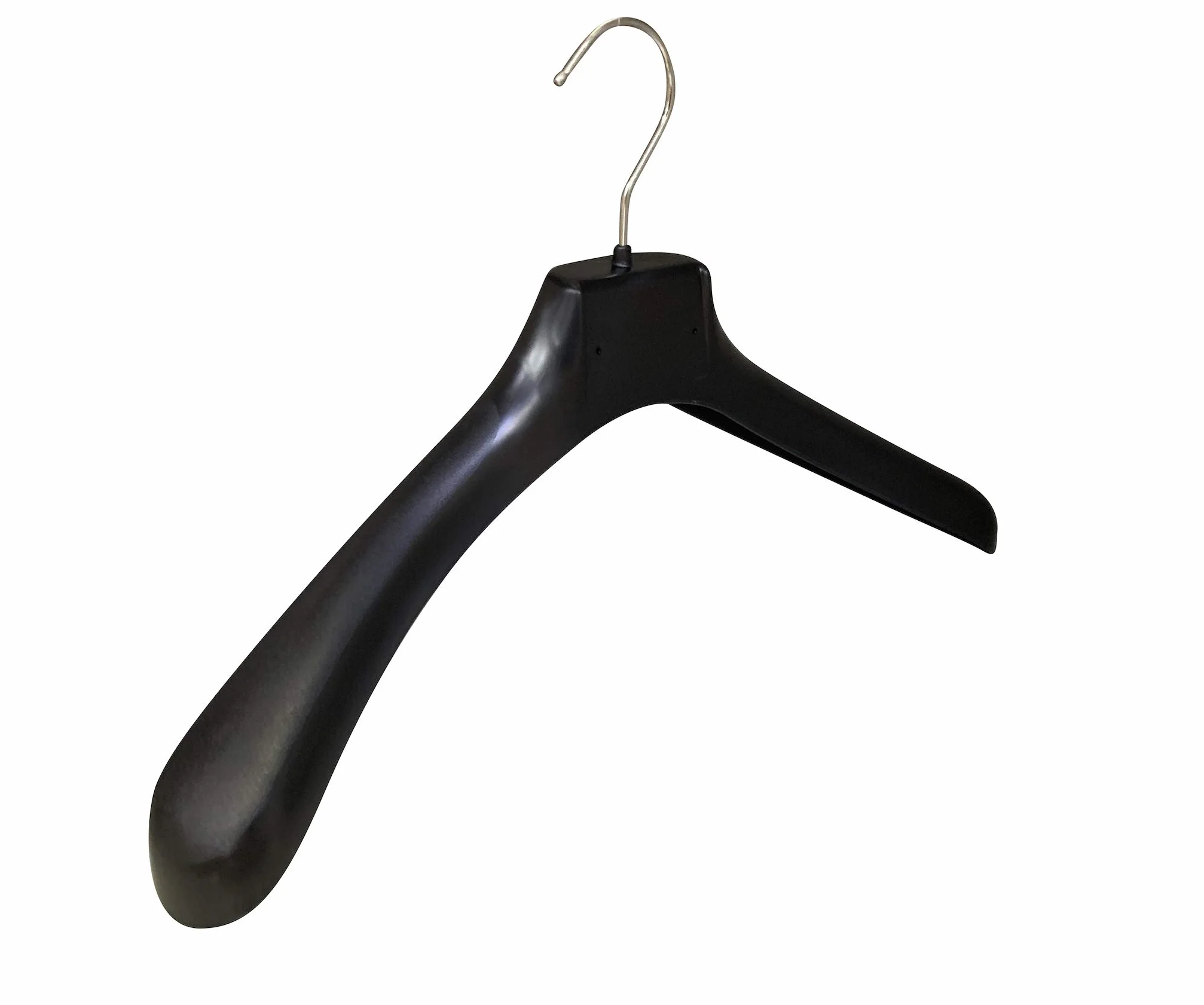 Kiroplast 12 Perchas de Plástico Antideslizante para Abrigos, Perchas Ropa Chaquetas Abrigos Extra Grandes para Hombre y Mujer (45cm)