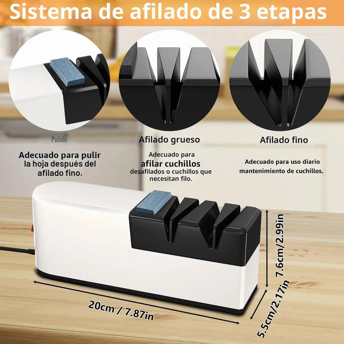 Afilador Cuchillos Electrico, 5 En 1 Afilador de Cuchillos Profesional Electrico, Afilador de Tijeras con Muela, Knife Sharpener para Cuchillos de Cocina Tijeras Cuchillos de Fruta