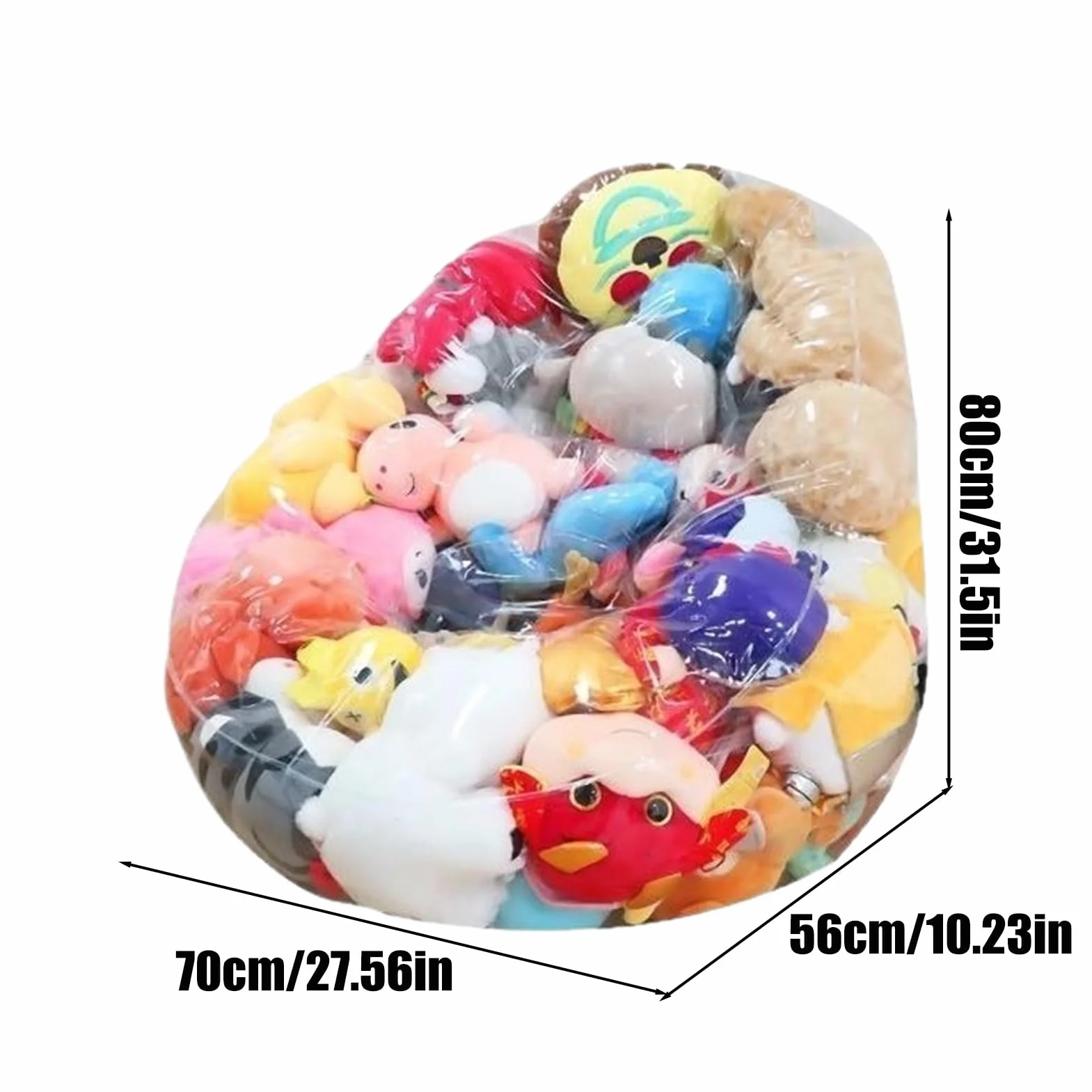 Funda Grande Para Sillón Saco,Organizador De Almacenamiento Grande Transparente - Almacenamiento Para Peluches De Puff,Para Juguetes Muñecas Niñas Adultos Adolescentes Niños Habitación