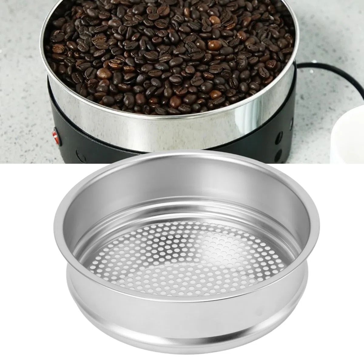 Enfriador De Granos De Café, Enfriador De Pantalla De Granos De Café Placa De Enfriamiento Ducha Malla Gruesa Componentes De La Máquina Para Hornear Doméstica De 5 Mm, Máquina De Enfriamiento Para Tos