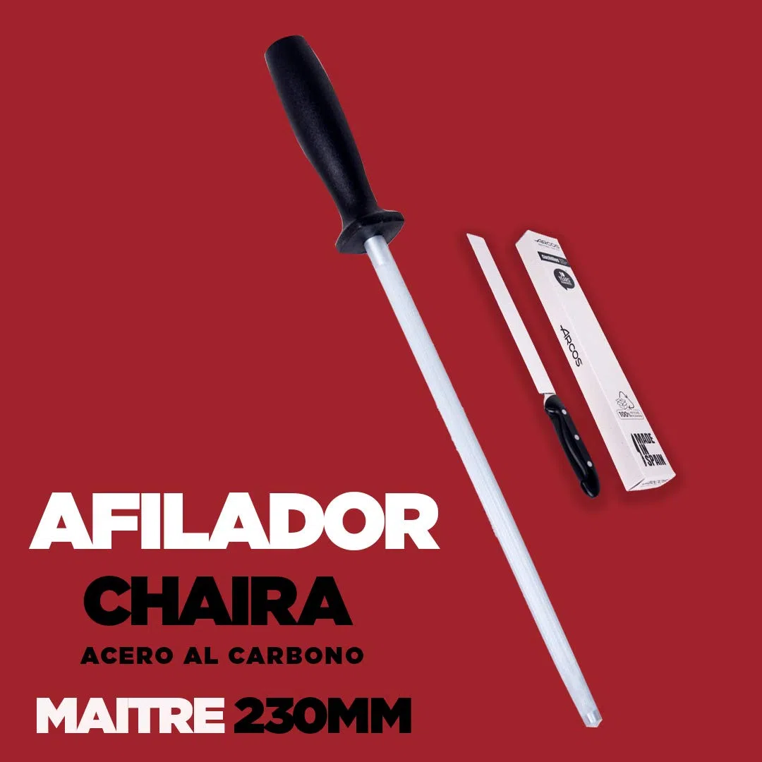 Arcos jamonero Profesional | Cuchillo jamonero jamonero Inoxidable Nitrum | Mango Negro | Cuchillo Jamon iberico | Serie Maitre| Hoja Flexible y Filo Liso | 275 mm | Acero Inoxidable NITRUM