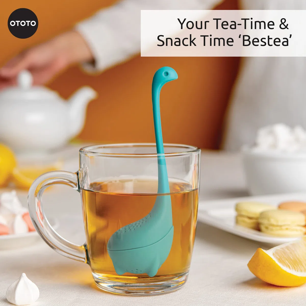 Ototo Design OT839 - Infusor de té, diseño Baby Nessie, Color Azul